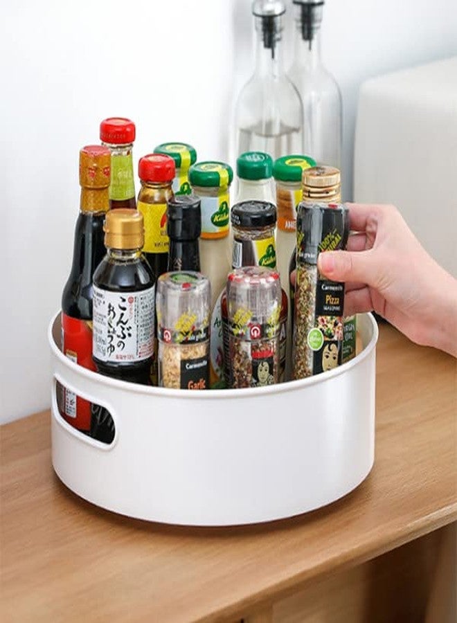 Avinya 360° Rotating Kitchen Organizer Tray Lazy Susan Rack Multi-Purpose Kitchen Storage Revolving Tray Cosmetic Organizer Rotating Tray Lazy Susan for Kitchen Cabinet Spice Rack - Image 1