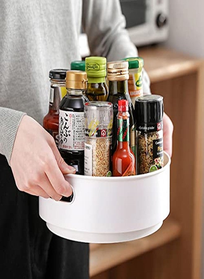 Avinya 360° Rotating Kitchen Organizer Tray Lazy Susan Rack Multi-Purpose Kitchen Storage Revolving Tray Cosmetic Organizer Rotating Tray Lazy Susan for Kitchen Cabinet Spice Rack - Image 2