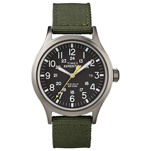 Timex Expedition Scout Black Dial Green Nylon Strap Gents Watch T49961 - Image 1