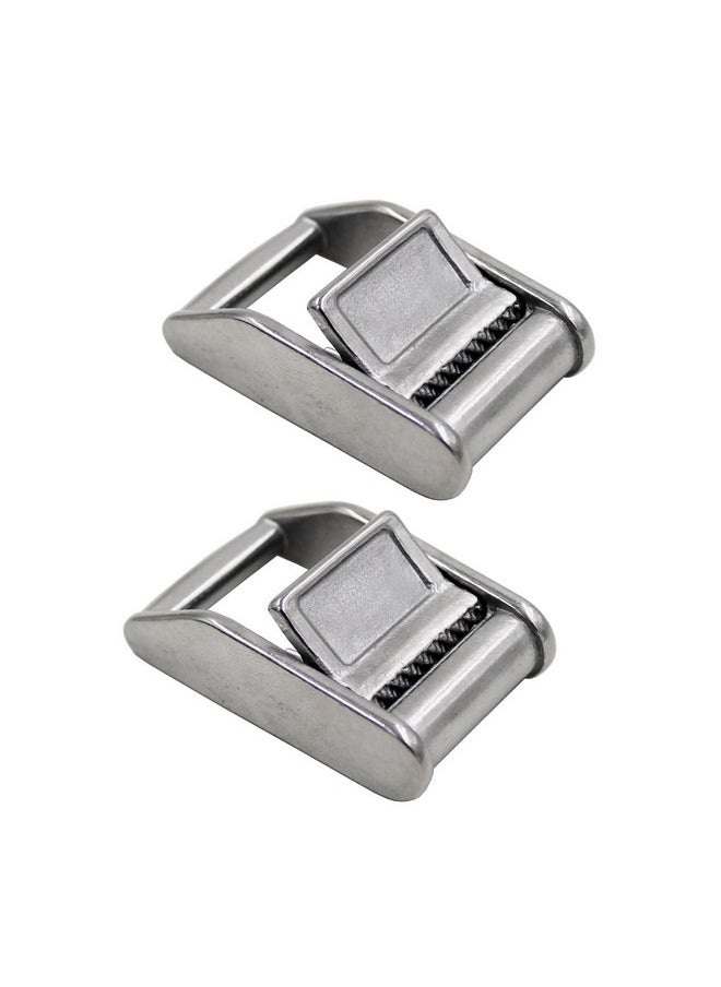 YYST Stainless Steel 316 Cam Flap Buckles Press Cam Buckles Tie Down Buckle For 1" 25Mm Webbing Strap (2/ Pk) No Webbing  - Image 1