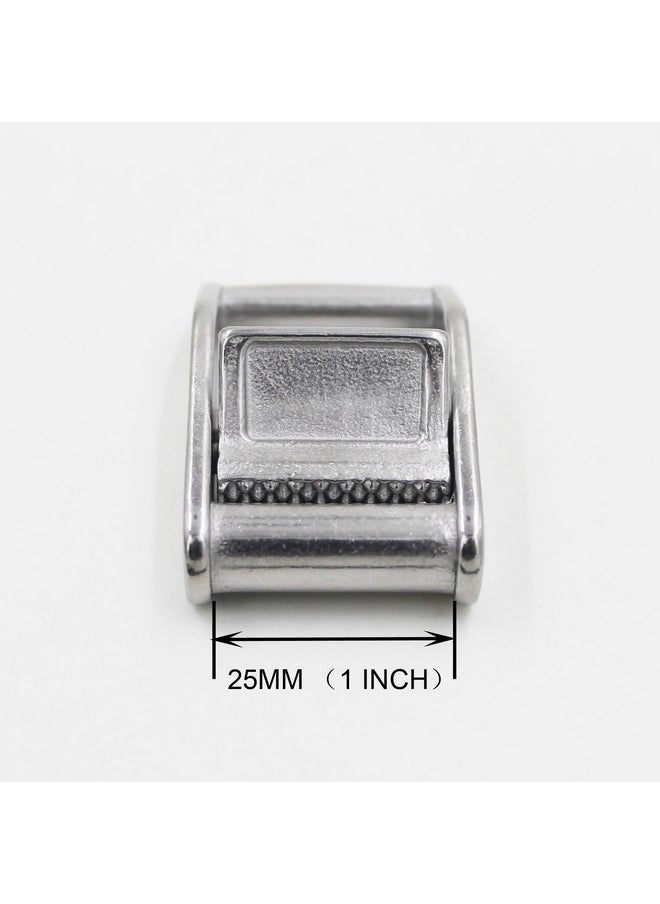 YYST Stainless Steel 316 Cam Flap Buckles Press Cam Buckles Tie Down Buckle For 1" 25Mm Webbing Strap (2/ Pk) No Webbing  - Image 3