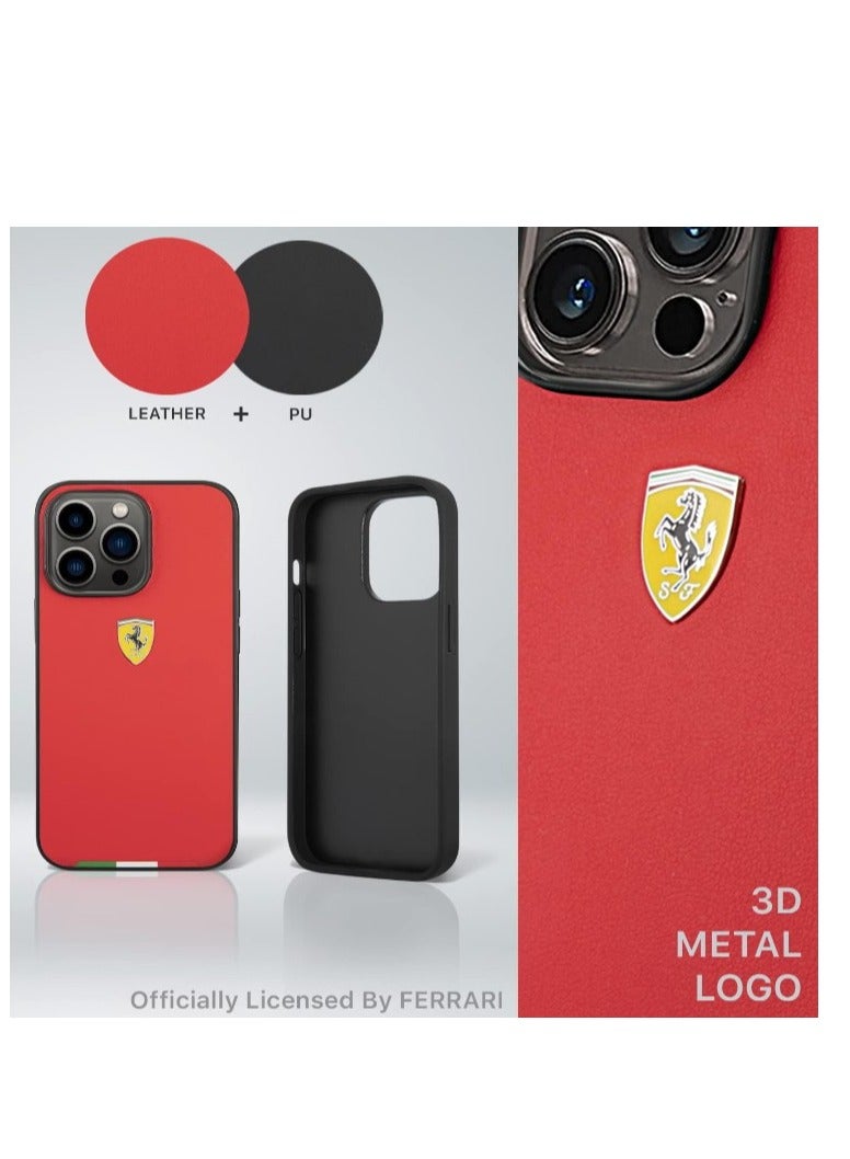 Ferrari غطاء حماية لجهاز آيفون 14 برو - أحمر - Image 2
