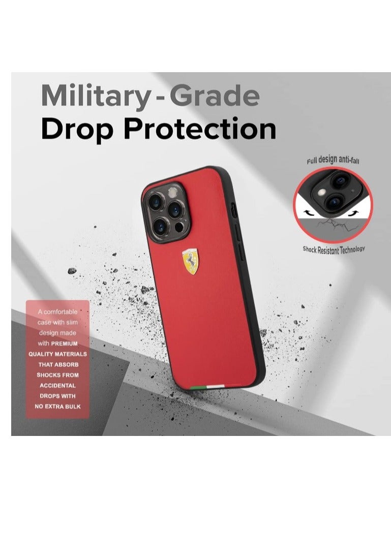 Ferrari غطاء حماية لجهاز آيفون 14 برو - أحمر - Image 3