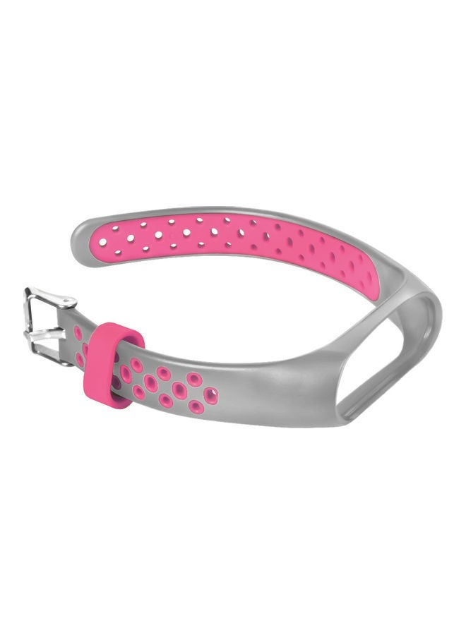 NIBEMINENT Nylon Watch Release Buckle Replacement Sport Bracelet Strap For XIAOMI MI Band 3 Grey/Pink - Image 3