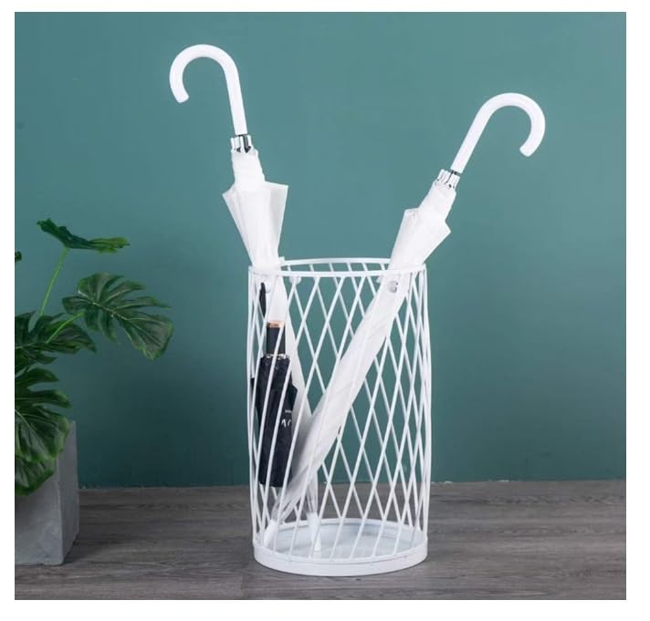 INDIDECOR INDIDECOR 56109 Umbrella Rack Stand Umbrella HolderUmbrella Stands Umbrella Stand Wrought Iron Creative Multifunctional Storage Bucket Household Hotel Umbrella Bucket White  - Image 1