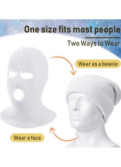 SYOSI 3Hole Full Face Cover Winter Outdoor Sport Knitted Face Cover Ski Adult Balaclava Headwrap Full Face Mask Motorcycle Cycling Snowboard Gear for Outdoor Sports for Men Women  - Image 4