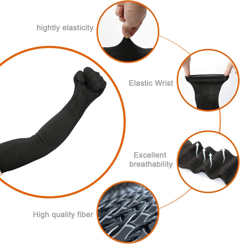 CAWANFLY Protective Kevlar Gloves with Sleeves - Level 5 Protection, Heat & Cut Resistant for Welding, Kitchen, Gardening - Image 3