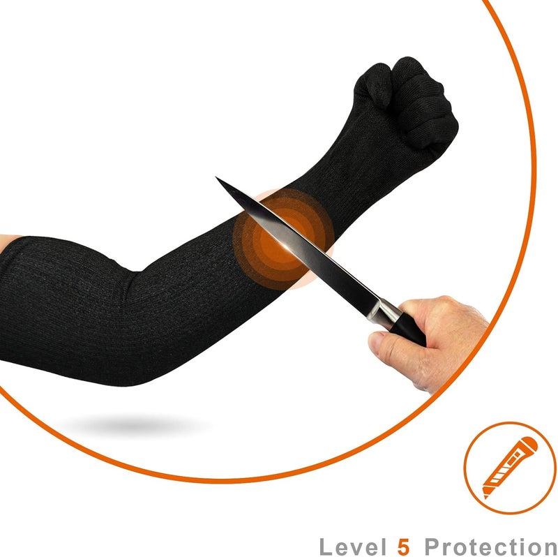 CAWANFLY Protective Kevlar Gloves with Sleeves - Level 5 Protection, Heat & Cut Resistant for Welding, Kitchen, Gardening - Image 2