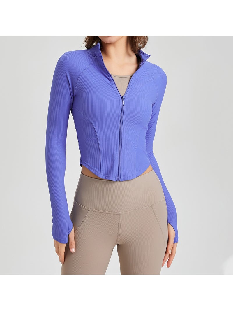 KUYING Shaping Yoga Suit Women's Casual Coat Long Sleeve Zipper Running Skincare Sports Fitness Top  - Image 1