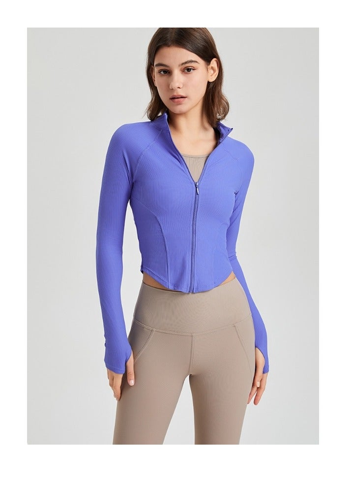 KUYING Shaping Yoga Suit Women's Casual Coat Long Sleeve Zipper Running Skincare Sports Fitness Top  - Image 3