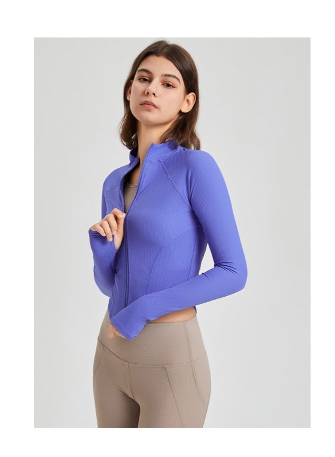 KUYING Shaping Yoga Suit Women's Casual Coat Long Sleeve Zipper Running Skincare Sports Fitness Top  - Image 2