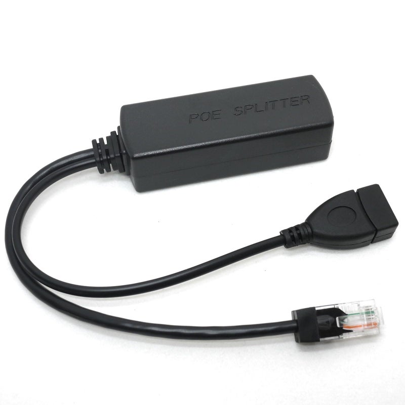 DSLRKIT Active PoE Splitter 48V to 5V 2.4A USB Type A Female 802.3af Power Over Ethernet - Image 3