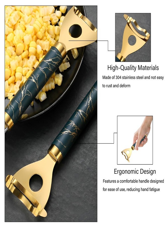 SAMIQU Cobb Gobbler Corn Peeler(2-Pack) - Stainless Steel Corn Kernel Stripper Tool，Labor-Saving and Fast Peeling Tool， Efficient Kitchen Gadget - Image 4