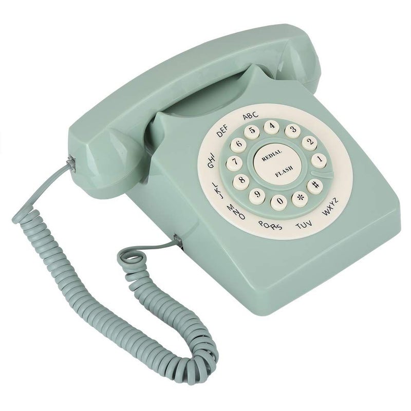 هاتف أوروبي عتيق vintage خط أرضي أخضر عالي الوضوح مكالمة نقية - Image 2