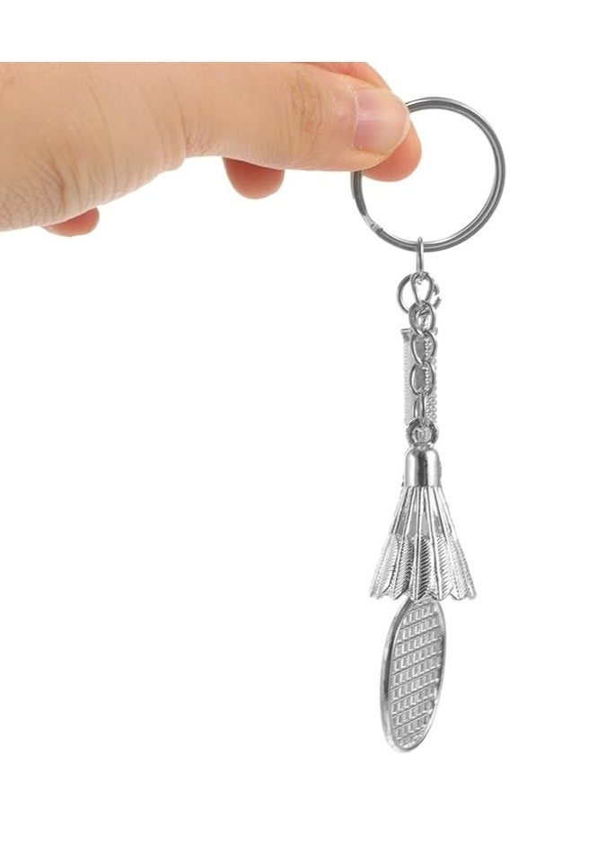 Oasisgalore 2pcs Metal Keychain Badminton Key Chains，Charm Pendant Gift Key Chain Ring  - Image 5