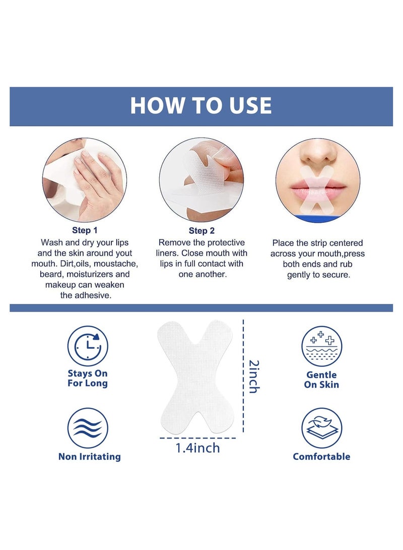 SYOSI 120 PCS Mouth Tape, Gentle Transparent White Premium Mouth Tape for Sleeping, Hypoallergenic Tape, Anti-Snoring Strips for Sensitive Skin, Painless Removal, Improved Nose Breathing & Snore Reduction - Image 4