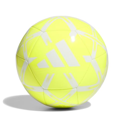 adidas Unisex Starlancer Club Soocer Ball, Lucid Lemon/White, 5 - Image 1