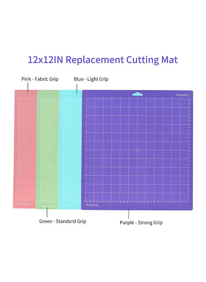 Generic - 4PCS 12*12 Inch Replacement Cutting Mat Adhesive Non-Slip Gridded Cutting Mats Compatible with Silhouette Cameo Cricut Cutting Machine Explore Plotter Machine - Image 1