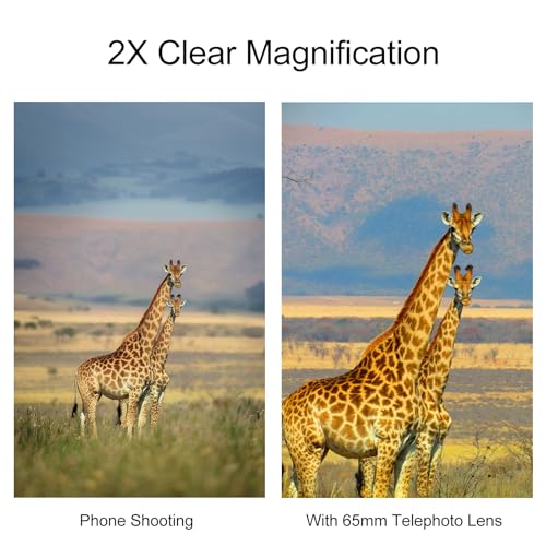 Veedzoens 65MM Telephoto Lens for iPhone Android Smartphones, with 17mm Thread Universal Phone Lens Clip and Portable Bag, Compatible with SmallRig and NEEWER Phone Cage - Image 4