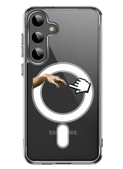 Magnetic Case for Samsung Galaxy S24 Plus 6.7-inch Compatible with MagSafe Wireless Charging, Shockproof Phone Bumper Cover Hand mouse pointer
