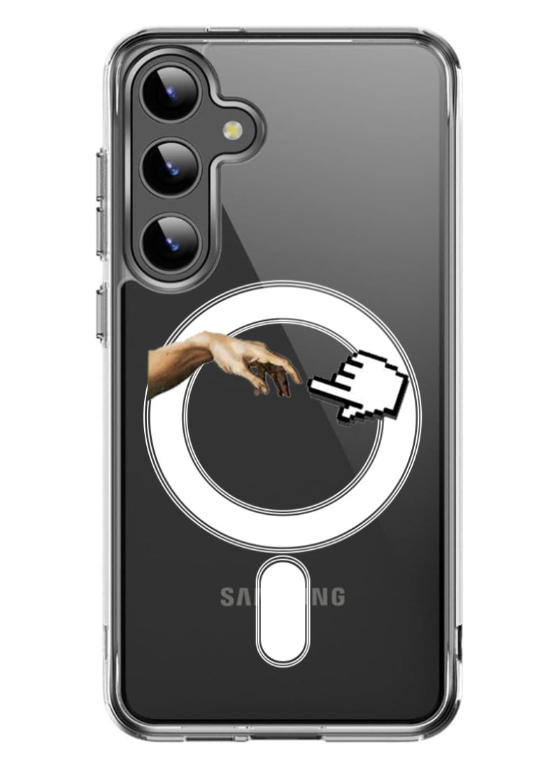 Theodor - Magnetic Case for Samsung Galaxy S24 Plus 6.7-inch Compatible with MagSafe Wireless Charging, Shockproof Phone Bumper Cover Hand mouse pointer - Image 1