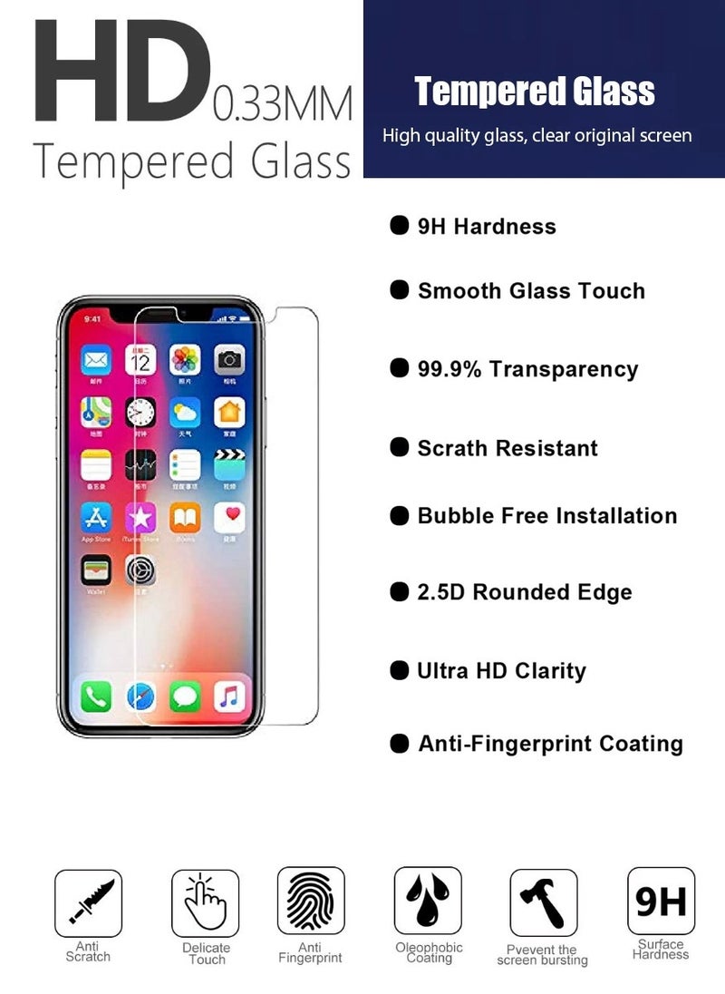 2 Pieces Tempered Glass Screen Protector Clear Designed For iPhone 12 Pro Full Screen Coverage And Bubble Free