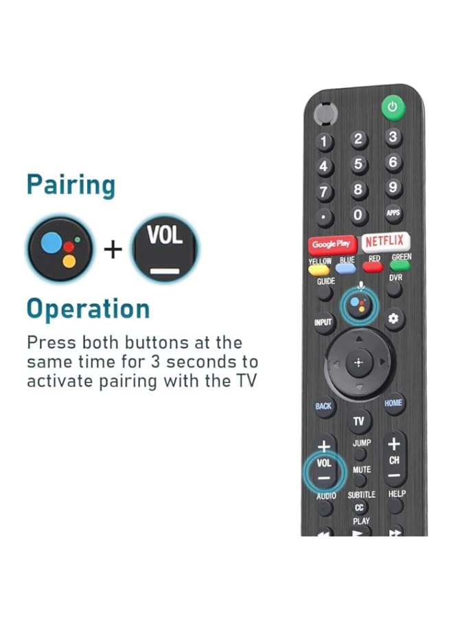 HuHa RMF-TX500U Universal Voice Remote Controller and Sony Smart TV Bluetooth Remote,for Sony Android 4K Ultra HD LED Internet KD XBR Series UHD LED 43 48 49 55 65 75 85 77 85 98 inches TV  - Image 4