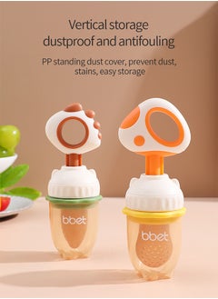 bbet bbet Baby Juice-filled Teethers set of 2pcs, Fill w/Breastmilk, Purees, Smoothies, Juice, Medical Grade Materials, Soothie Pacifier, Baby Fruit Feeder, Teething Toys for Teething Relief  - Image 5