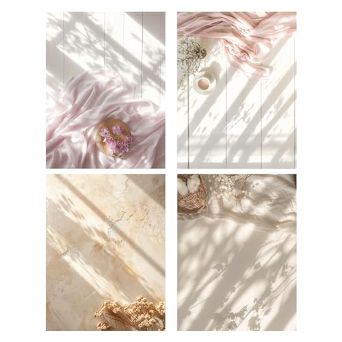 HomeArt 2 Sheet 2 in 1 Product Photography Backdrop 3D Flat Lay Tabletop Double-Sided 20x29 Photo Background PVC Wrinkle Free for Small Products Food, Cosmetics Shoot (Combo 2) - Image 1