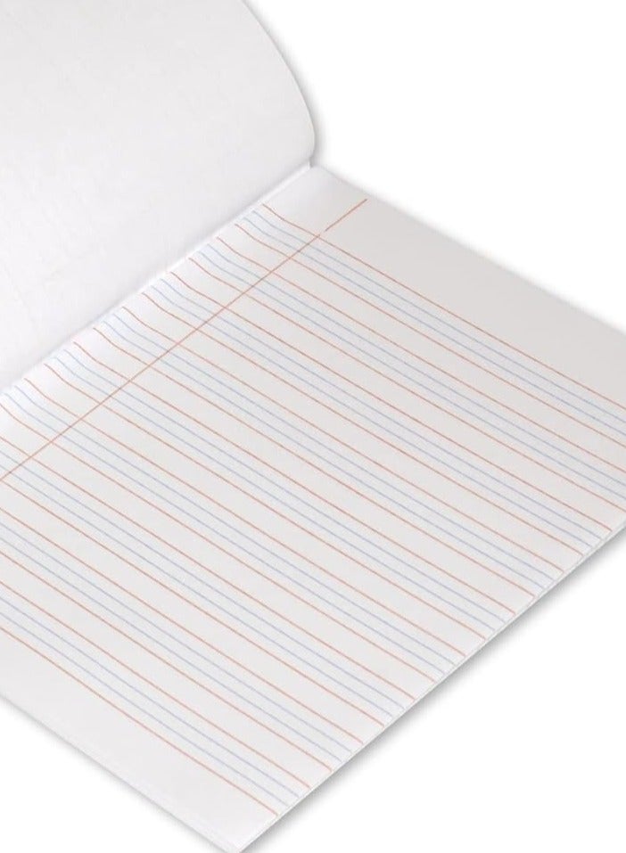 FIS Exercise Book, Size 165x210mm, 60 Sheets, 120 Pages, 4 Line with Left Margin & 1 Side Plain, Packet of 12 Pieces, Neon Green Cover-FSEB4LP120N - Image 3