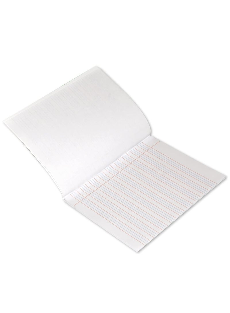 FIS Exercise Book, Size 165x210mm, 60 Sheets, 120 Pages, 4 Line with Left Margin & 1 Side Plain, Packet of 12 Pieces, Neon Green Cover-FSEB4LP120N - Image 2