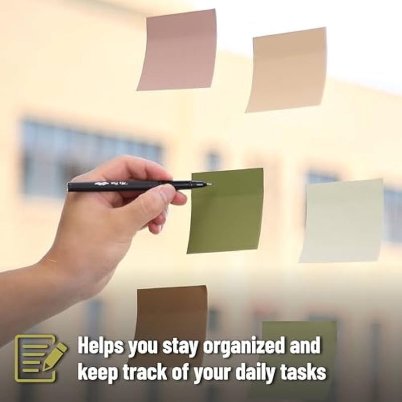 - Sticky Notes, 3”x3”, 12 Pads, Dark and Earthy Color Scheme - Image 3