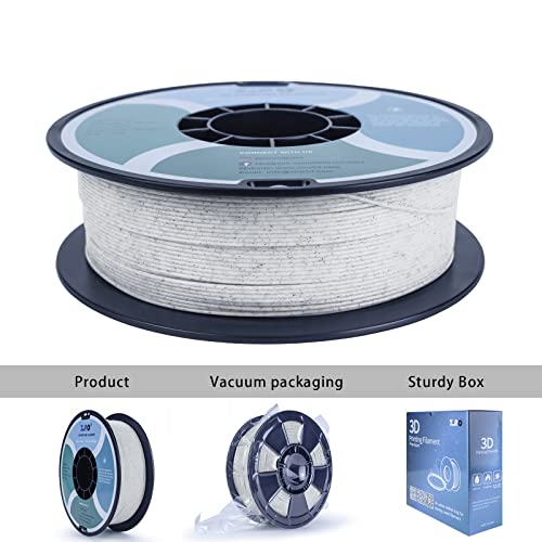ZIRO PLA Marble Filament 1.75mm, Nature Rock-Like 3D Printing Material, Fit for Most FDM 3D Printers, 2.2lbs Spool, Marble - Image 2