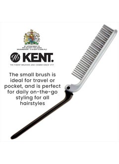 KENT Kent KFM4 Anti Static Hair Brush Styling Brush Folding Brush Small Hair Brush for Men Daily Grooming using Mens Styling Products. Mini Hairbrush Anti Static for Hair Frizz Free Brush Made in England  - Image 5