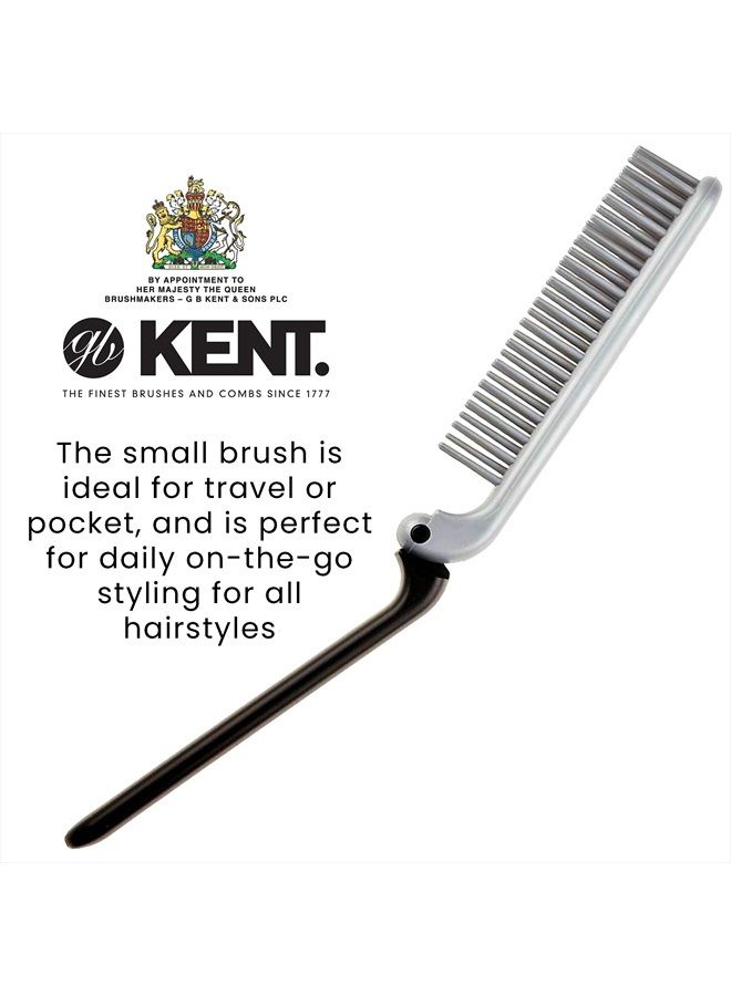 KENT فرشاة شعر كينت KFM4 مضادة للكهرباء الساكنة فرشاة تصفيف قابلة للطي فرشاة شعر صغيرة للرجال للعناية اليومية باستخدام منتجات تصفيف الرجال. فرشاة شعر صغيرة مضادة للكهرباء الساكنة لشعر خالي من التجاعيد مصنوعة في إنجلترا - Image 5