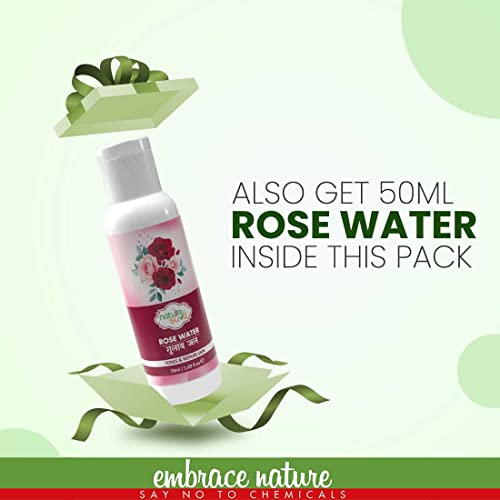 Nature Sure Aloe Vera Leaf Powder 200g with Rose Water 50ml, Aloe Vera Powder for Drinking & Eating, Hair & Skin Care for Men and Women - Image 5