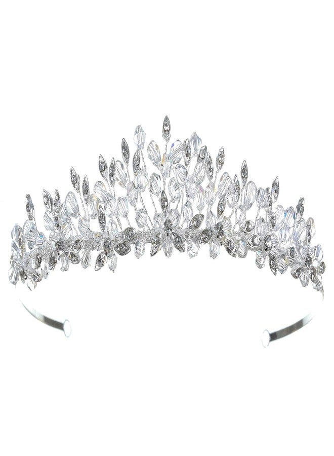 SAMKY Bridal Crown Rhinestone Wedding Tiara for Women Princess Bride Hair Accessories - Image 1
