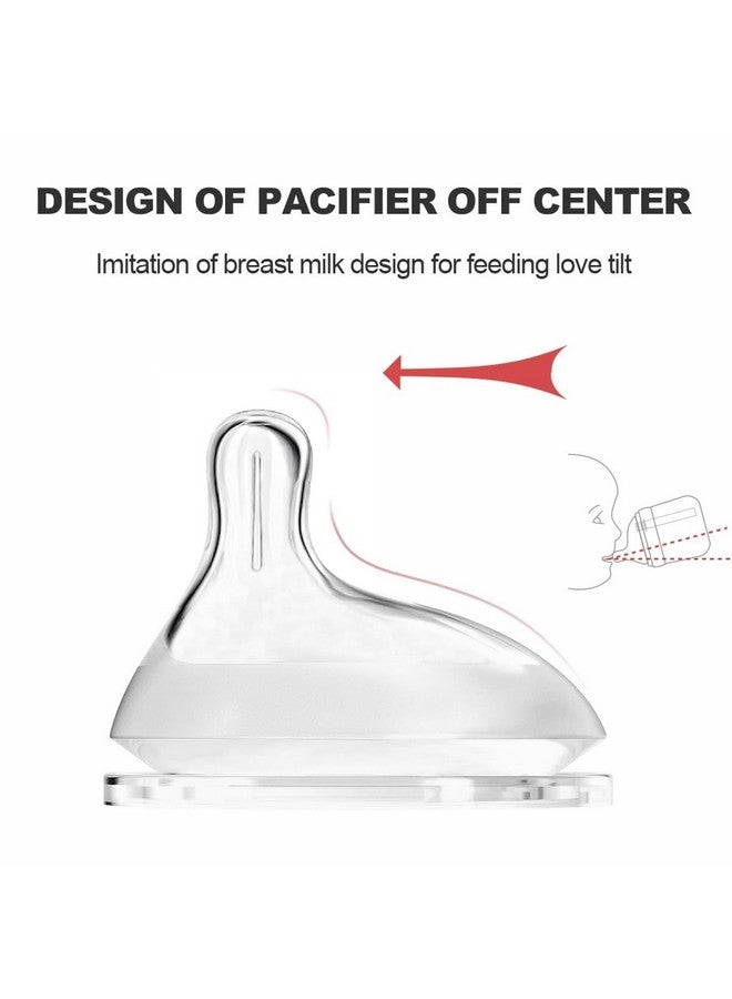 Oberni Baby Bottle Nipple, Off- Centered Nipples,100% Silicone,Replacement Baby Bottle Nipple for Babies, Newborn,Preemie 0-3 0-6 6-12 12+ Months 2 Pack (M(3-6 Month)) - Image 5