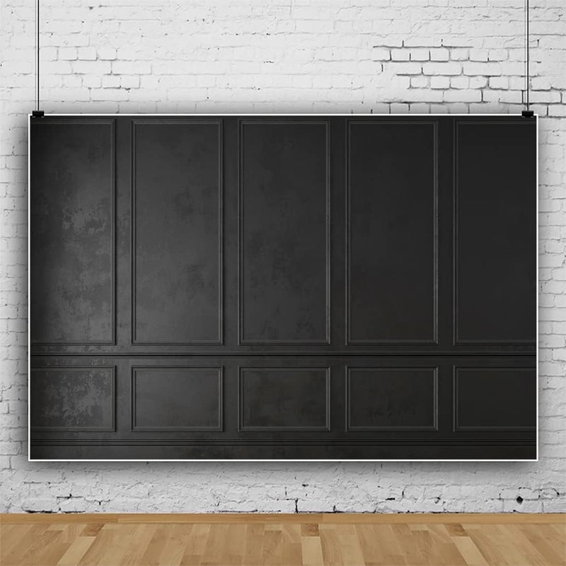 Yeele 10x8ft Vintage Room Interior Backdrop Classic Black Wood Panel Wall Photography Background for Wedding Birthday Party Decorations Kids Adults Portrait Photo Studio Props Wallpaper Vinyl - Image 2