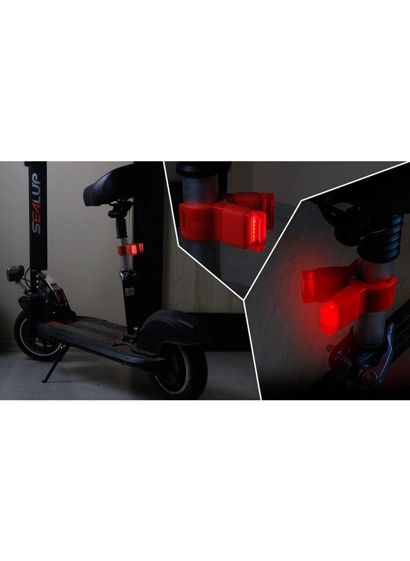 Zoli - Flashing LED Bicycle Warning Light with Latch Easy Mounting Rechargeable-Handlebar Mount (Fits 12-32 mm) - Image 1