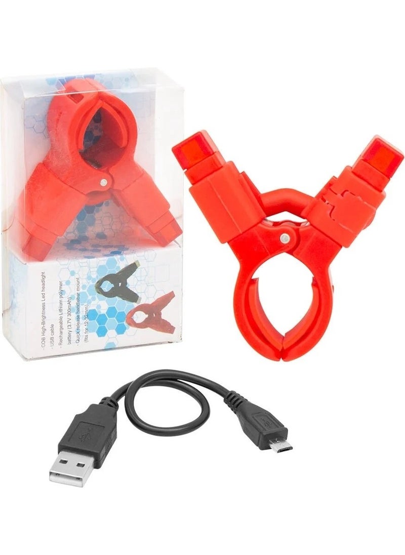 Zoli - Flashing LED Bicycle Warning Light with Latch Easy Mounting Rechargeable-Handlebar Mount (Fits 12-32 mm) - Image 1