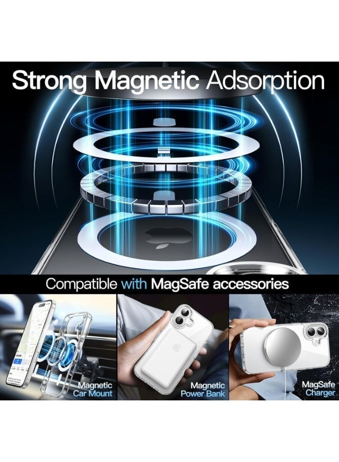 ANYOGRO Compatible with Apple iPhone 16 Plus Case, Magnetic MagSafe Support, Military-Grade Drop Protection,iPhone 16 Plus Cover with Independent Camera Button, Clear - Image 2