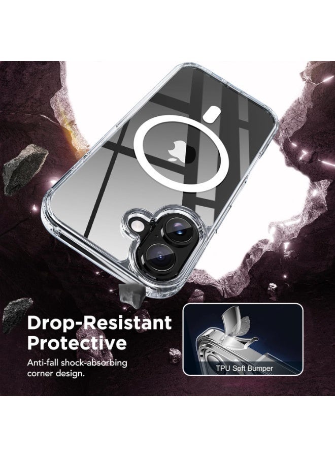 ANYOGRO Compatible with Apple iPhone 16 Plus Case, Magnetic MagSafe Support, Military-Grade Drop Protection,iPhone 16 Plus Cover with Independent Camera Button, Clear - Image 3