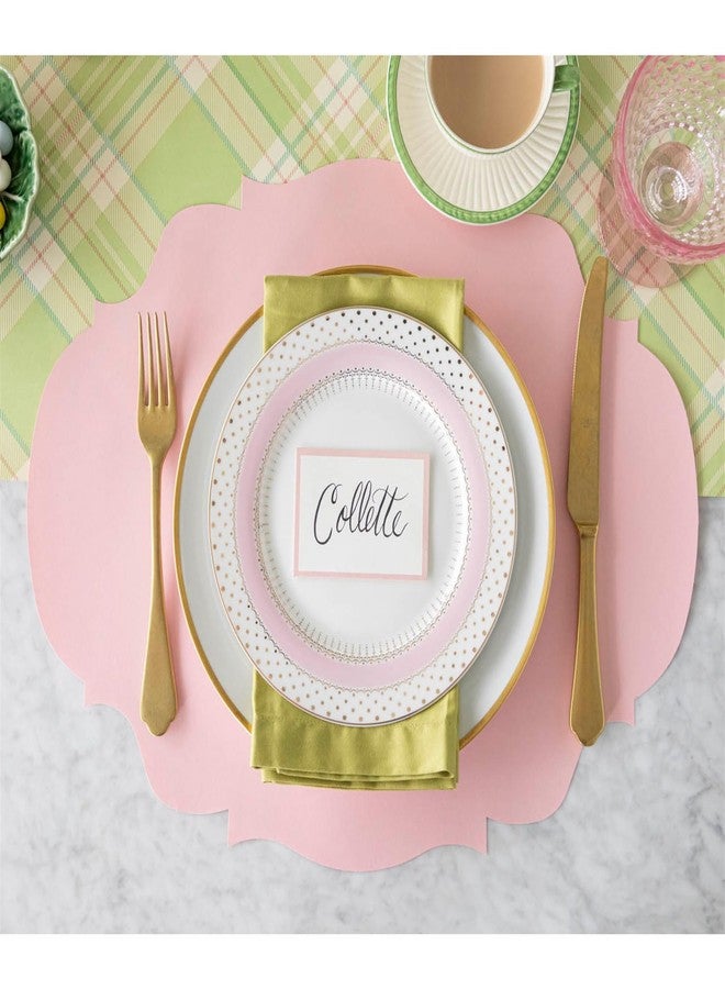 Hester & Cook Pink Paper Placemats for Dining Table - Disposable Paper Placemats for Parties or Weddings - 12 Sheets Per Pad Made in USA - Image 2