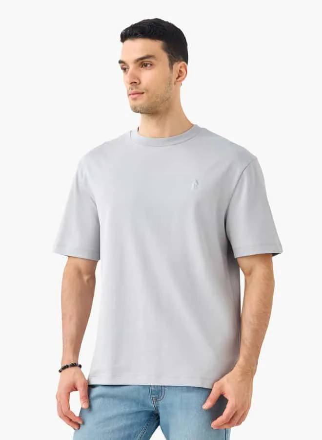 Emperor Emperor Logo Print Round Neck T-shirt with Short Sleeves