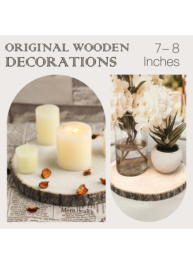 ZOCONE 10 Pcs Large Wood Slices 11-13 Inches Unfinished Rounds, Natural Paulownia Wooden Slices for Centerpieces, Round Wooden Discs Decoration for Rustic Wedding, Wood Centerpieces for Tables - Image 5