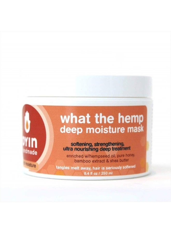 Oyin Handmade What The Hemp Deep Moisture Mask with Hempseed Oil, Pure Honey, Bamboo Extract & Shea Butter |8oz