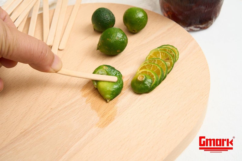 Gmark 5.5" Premium Wood Stirrer 2.3mm Thick Individual Wrapped 200 pc - Wood Coffee Stir Sticks for Tea Beverage, Corn Dog Stick Craft Stick 200/Bag GM1115D - Image 5