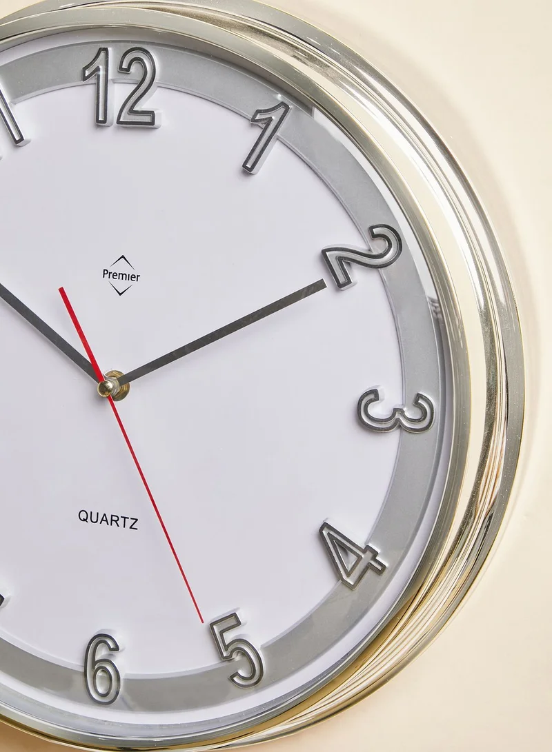 Premier Chrome Wall Clock