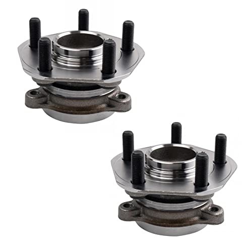 TRQ Front Wheel Hub Bearings Assembly Set Compatible with 2017-2019 Tesla 3 - Image 1